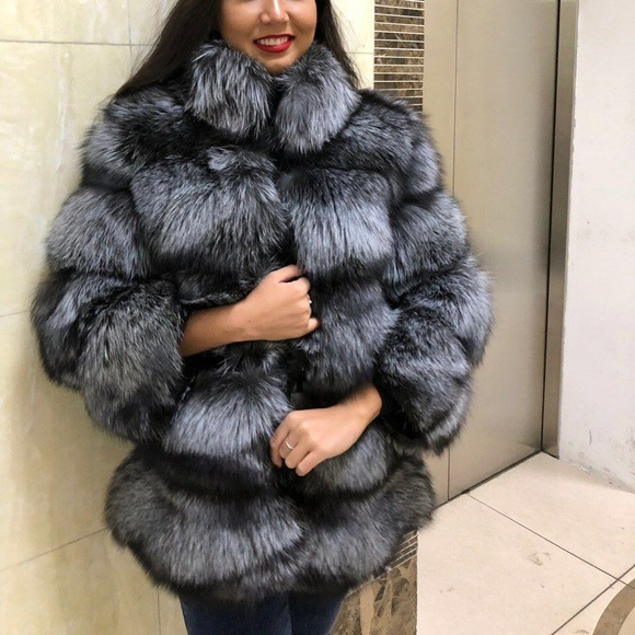 Jackets & Blazers - FINAL PRICE Genuine Silver Fox fur coat